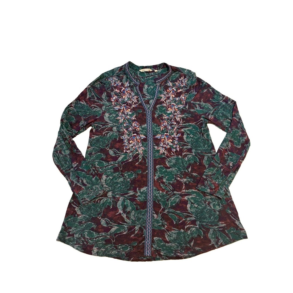 Soft Surroundings Textured Tunic Women's Large Art to Wear Bohemian Artsy Boho